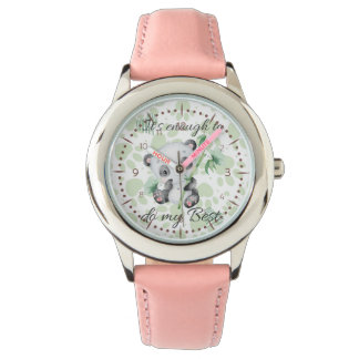 Reloj De Pulsera Es suficiente | Afirmaciones Cute | Panda