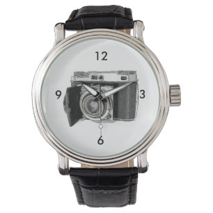 Reloj De Pulsera Esbozo de dibujo de cámara fotográfica de película