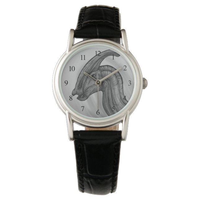 Reloj De Pulsera Esbozo de Parasaurolophus (Anverso)