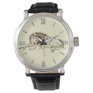 Reloj De Pulsera Esbozo de tinta de Rembrandt vintage / dibujo de u