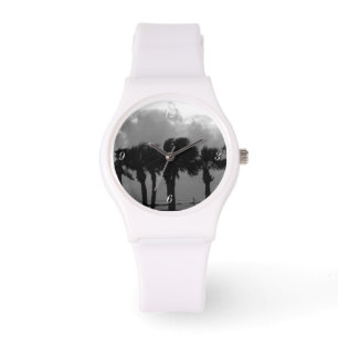Reloj De Pulsera Escala de grises de cielos tropicales