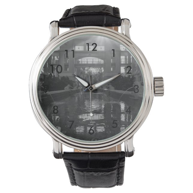 Reloj De Pulsera Escala de grises de Coronado Sunburst (Anverso)