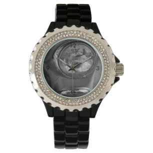Reloj De Pulsera Escala de grises del faro de 55 Chevy