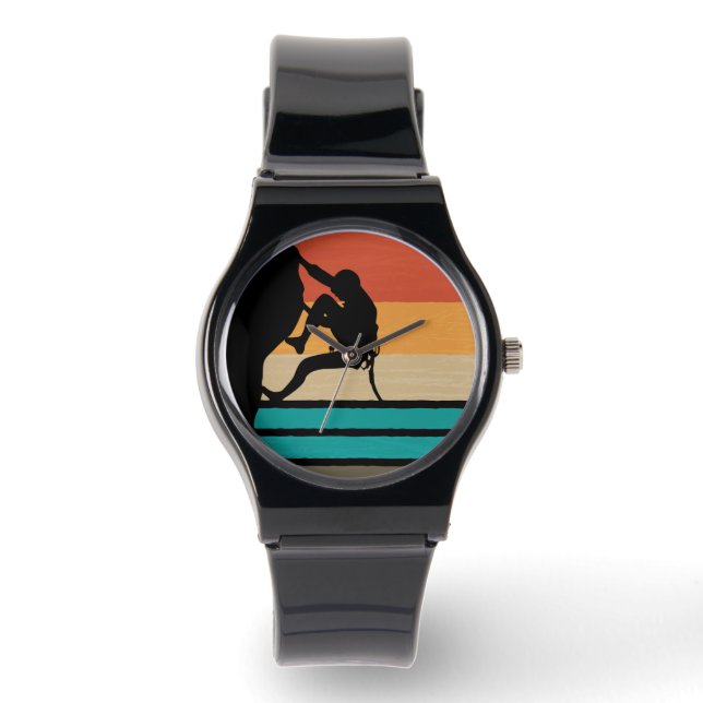 Reloj De Pulsera Escalada Deportista Retro (Anverso)