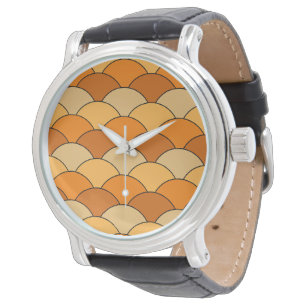 Reloj De Pulsera Escalas de dragón, abanicos, olas, Seigaiha, Naran