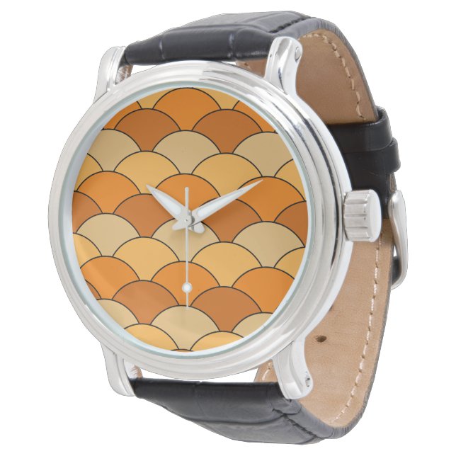 Reloj De Pulsera Escalas de dragón, abanicos, olas, Seigaiha, Naran (Angular)