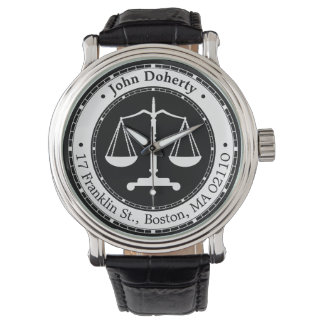 Reloj De Pulsera Escalas de justicia clásicas | Información del abo