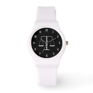 Reloj De Pulsera Escalas de justicia   Vigilancia manual