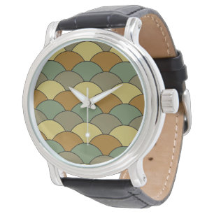 Reloj De Pulsera Escamas de dragón, abanicos, olas, Seigaiha, camuf
