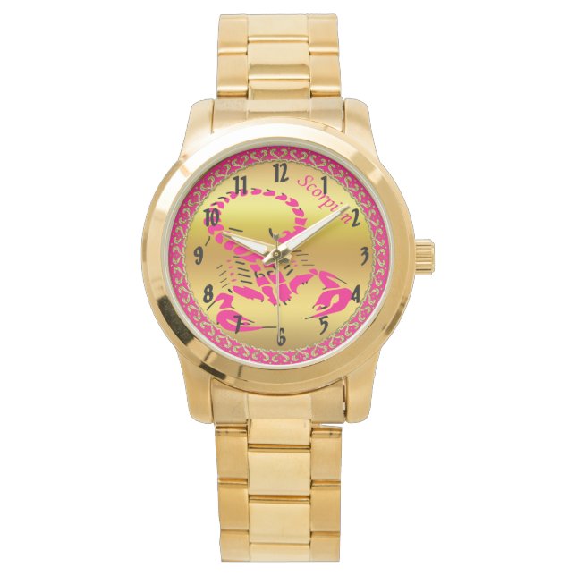Reloj De Pulsera Escándalo tóxico rosa muy venenoso insecto (Anverso)