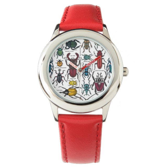 Reloj De Pulsera Escarabajos blancos (Anverso)
