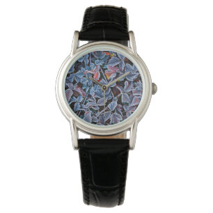Reloj De Pulsera Escarcha en hojas de otoño, Oregon