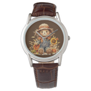 Reloj De Pulsera Escarecrow con girasoles