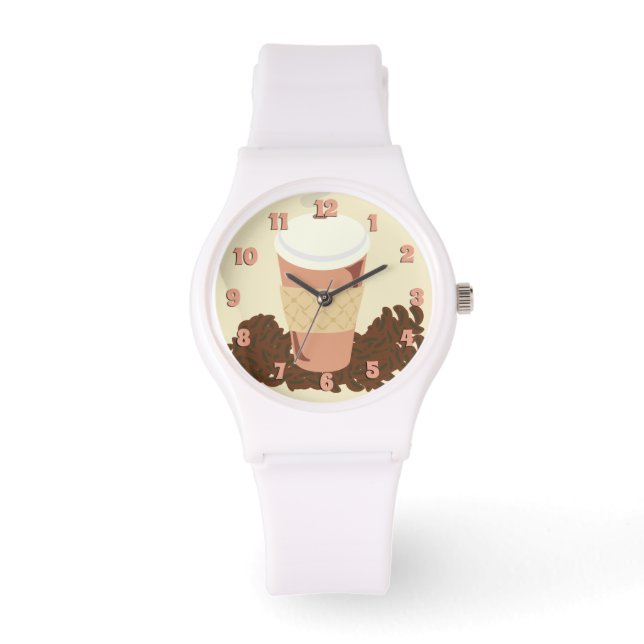 Reloj De Pulsera Escena de café y café (Anverso)