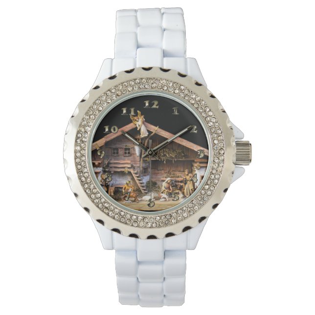 Reloj De Pulsera Escena de la Natividad de los navidades (Anverso)