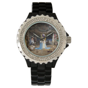 Reloj De Pulsera Escena de la Natividad de los Navidades Antiguos