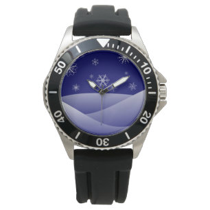 RELOJ DE PULSERA ESCENA DE NIEVE DE INVIERNO