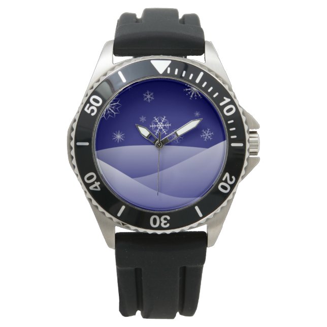 RELOJ DE PULSERA ESCENA DE NIEVE DE INVIERNO (Anverso)