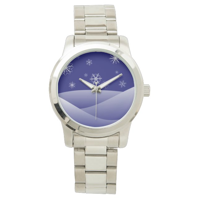 RELOJ DE PULSERA ESCENA DE NIEVE DE INVIERNO (Anverso)