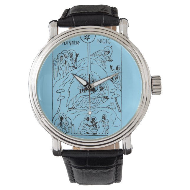 Reloj De Pulsera Escena mínima de la natividad ortodoxa (Anverso)