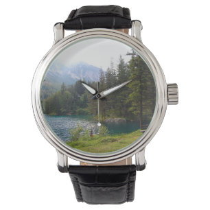Reloj De Pulsera Escenario alpino Forrest y foto del lago