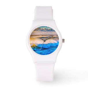 Reloj De Pulsera Escenario de la costa al amanecer