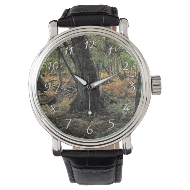 Reloj De Pulsera Escenario forestal de otoño (Anverso)