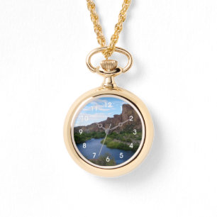 Reloj De Pulsera Escenario Lago Saguaro