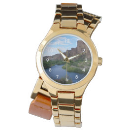 Reloj De Pulsera Escenario Lago Saguaro