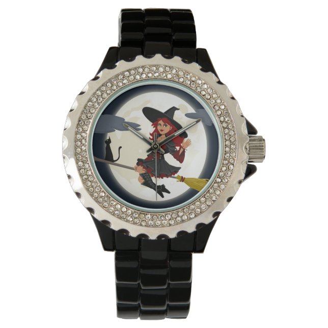 Reloj De Pulsera escoba de escoba de brujería (Anverso)