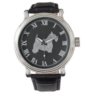 Reloj De Pulsera Escocés de plata su fondo
