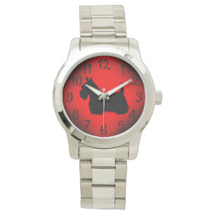Reloj De Pulsera Escocia , territorio escocés, rojo negro/trigo