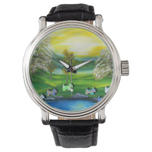 Reloj De Pulsera Escocia Venus verde en el estanque