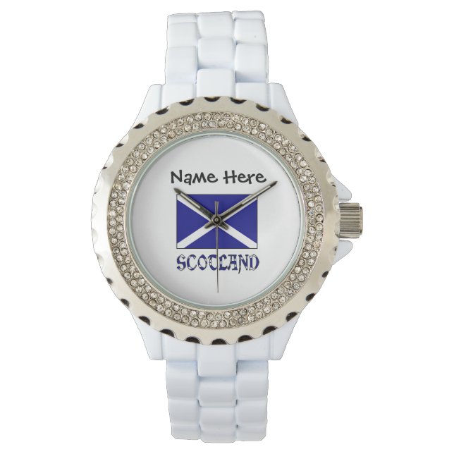 Reloj De Pulsera Escocia y bandera escocesa personalizadas (Anverso)