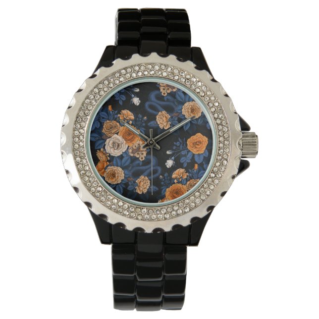 Reloj De Pulsera Escondido en los rosas, naranja y azul (Anverso)