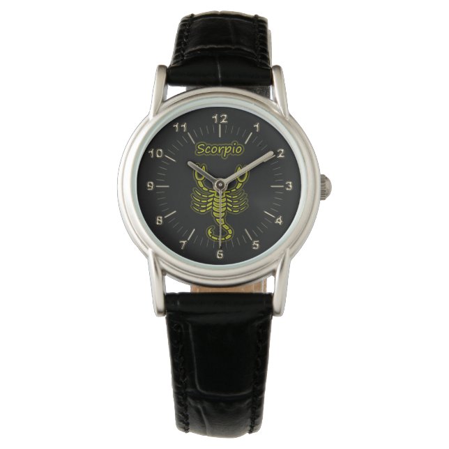 Reloj De Pulsera Escorpio brillante (Anverso)
