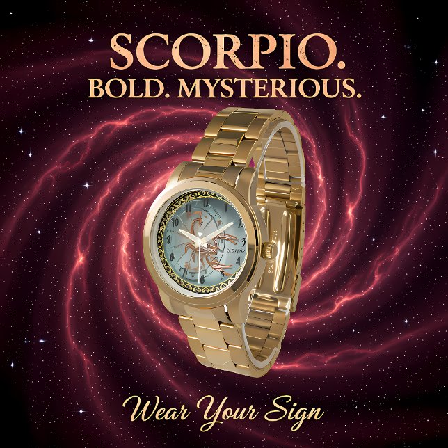 Reloj De Pulsera Escorpio diseño de astrología zodiaca (Subido por el creador)