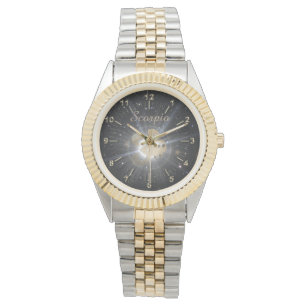 Reloj De Pulsera Escorpio dorado brillante