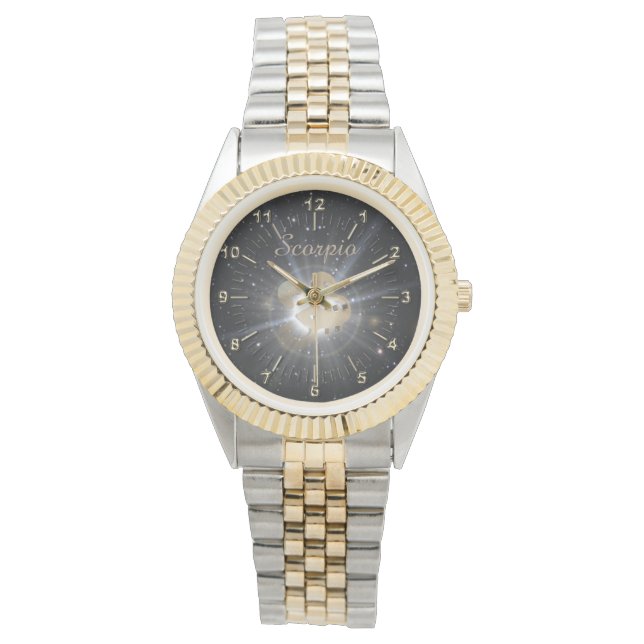 Reloj De Pulsera Escorpio dorado brillante (Anverso)