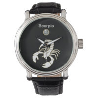 Escorpio Zodiac Writing Watch