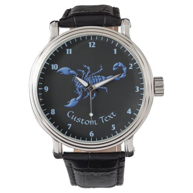 Reloj De Pulsera Escorpión azul (Anverso)