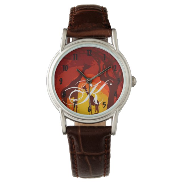 Reloj De Pulsera Escritor personalizado observa el Safari Africano  (Anverso)