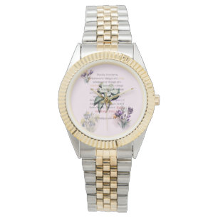 Reloj De Pulsera Escritura Piensa en Estas Cosas