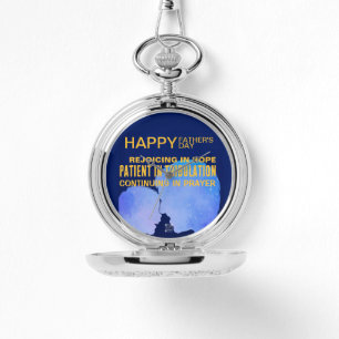 Reloj De Pulsera Escritura Pocket Watch Día del Padre Romans 12:12