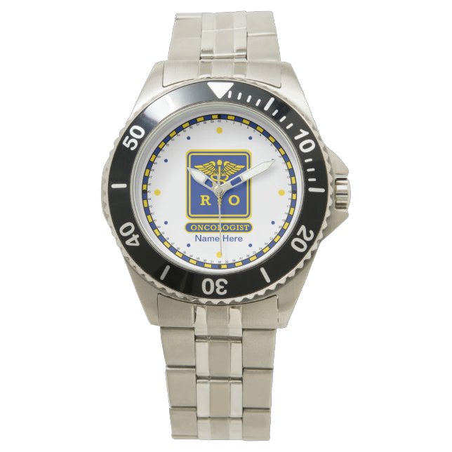 Reloj De Pulsera Escudo Caduceus oncólogo de radiación (Anverso)