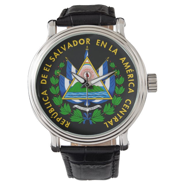Reloj De Pulsera Escudo de El Salvador (Anverso)
