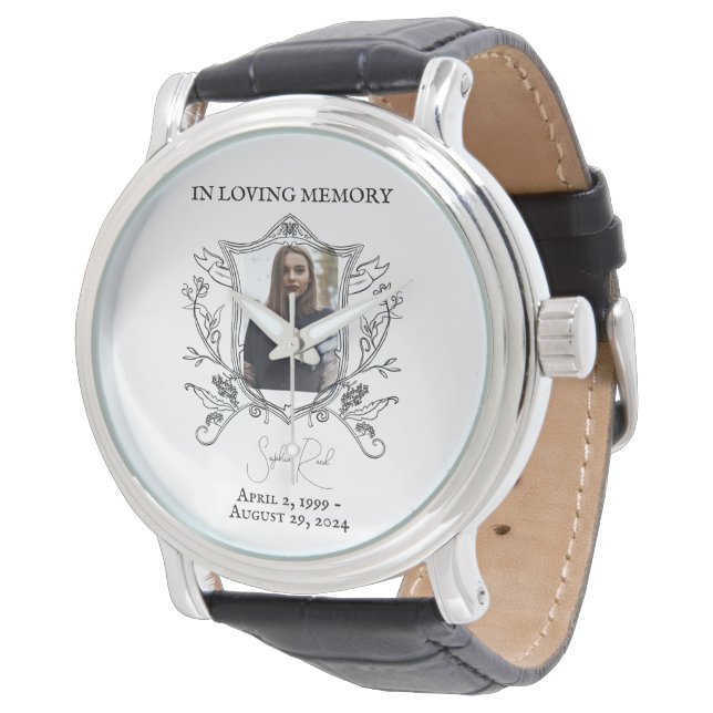 Reloj De Pulsera Escudo de la guirnalda funeral barroca (Angular)
