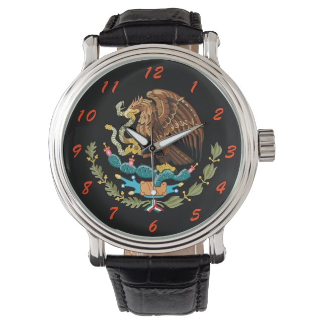 Reloj De Pulsera Escudo de pulsera de Personalizado de México (Anverso)