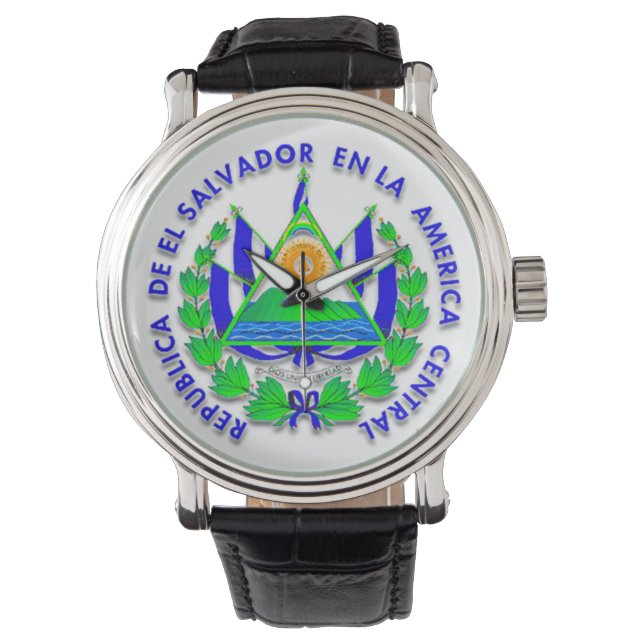 Reloj De Pulsera escudo el salvador (Anverso)