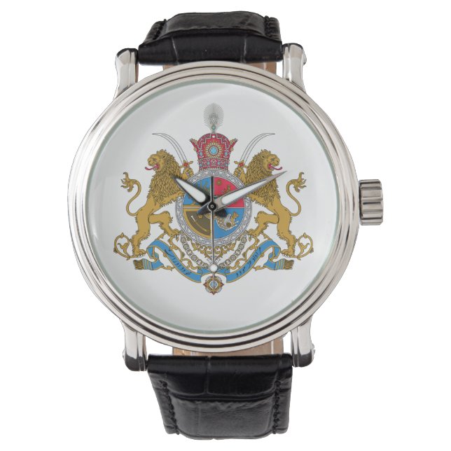 Reloj De Pulsera Escudo imperial de armas del Irán (1925-1979) (Anverso)